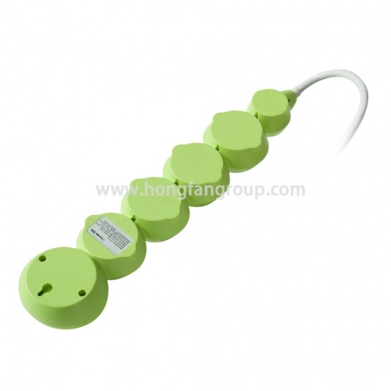 Euro Green Power Strip With 2 Usb Electric Socket
