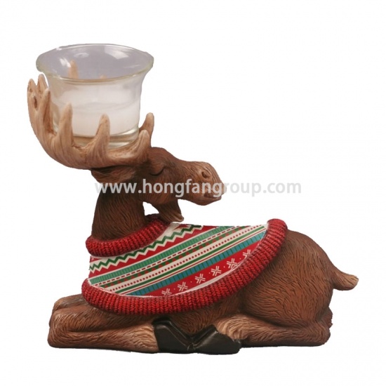 Handmade Reindeer Candle Holder