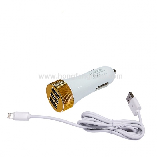 Triple USB Car Charger Mini Universal Power Adapter for Phones and Tablets