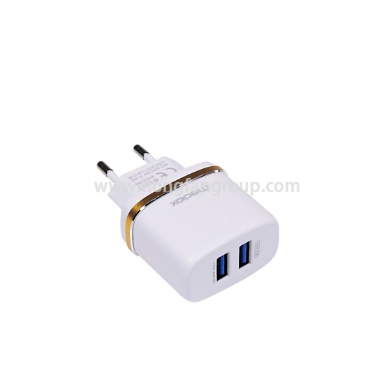 OEM Euro Phone Charger with Dual USB Ports
