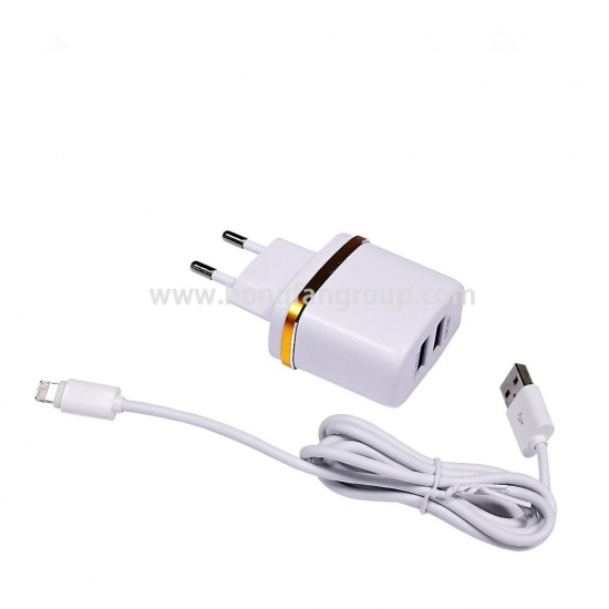 OEM Euro Phone Charger with Dual USB Ports