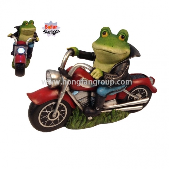 Motorcycling Frog Statue