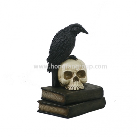 Crow and Skull Decoration
