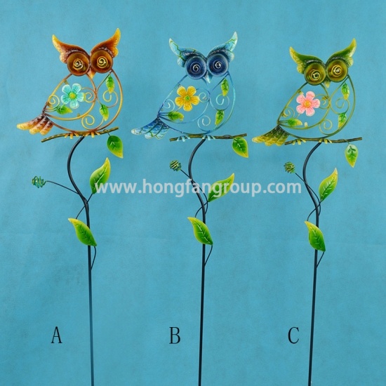   Metal Owl Garden  Stake  Decoration